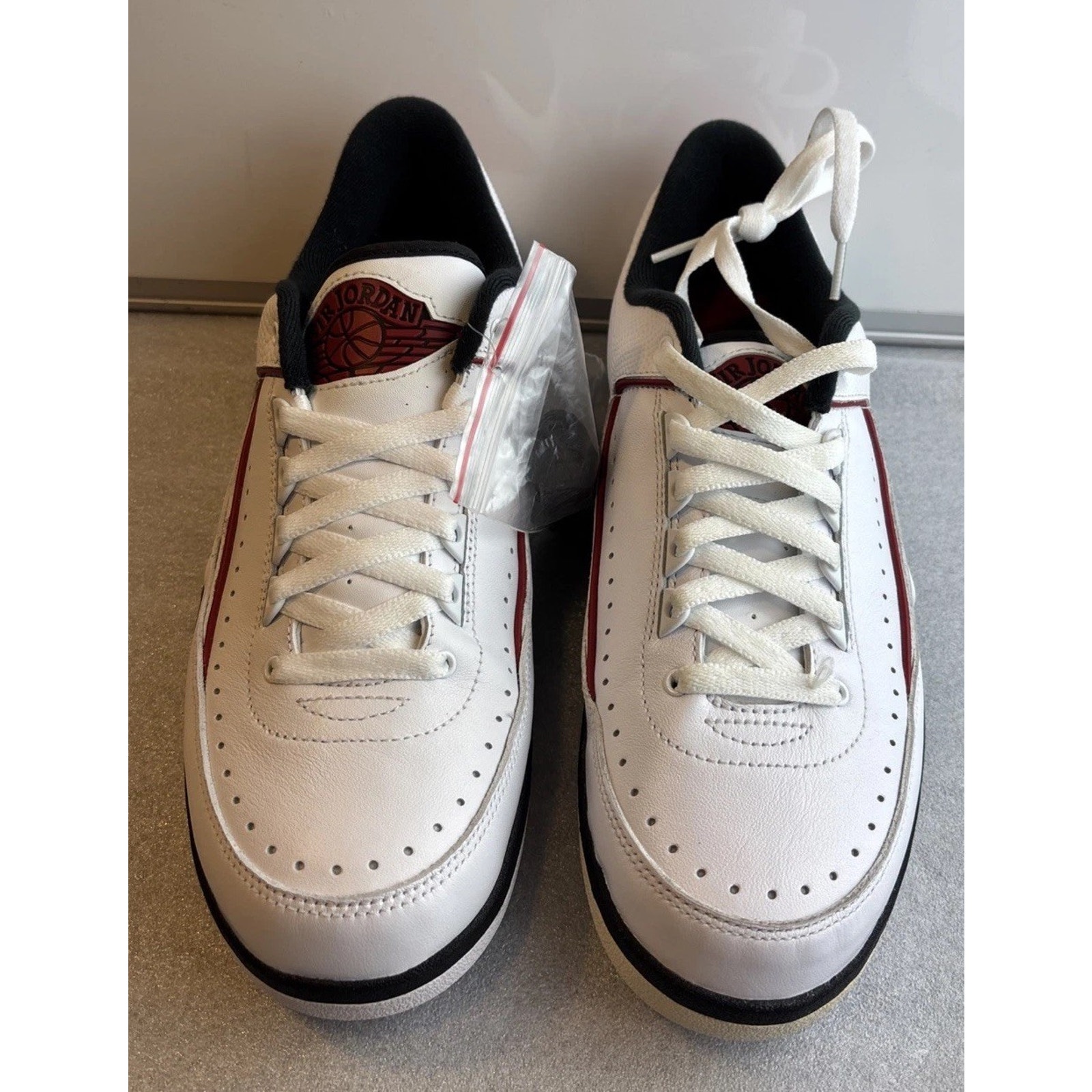Nike Air Jordan Retro 2 Ii Low White Varsity Red Men's Size 9.5